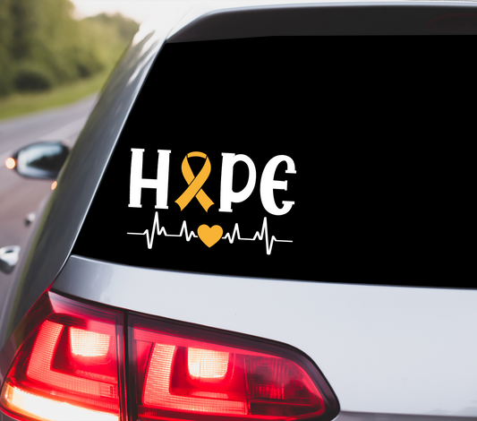 "Hope" Kids Cancer Support Decal