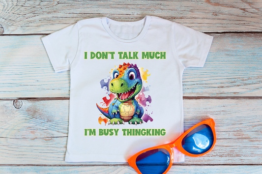 I Don't Talk Much I'm Busy Thinking - Kids Autism T-Shirt