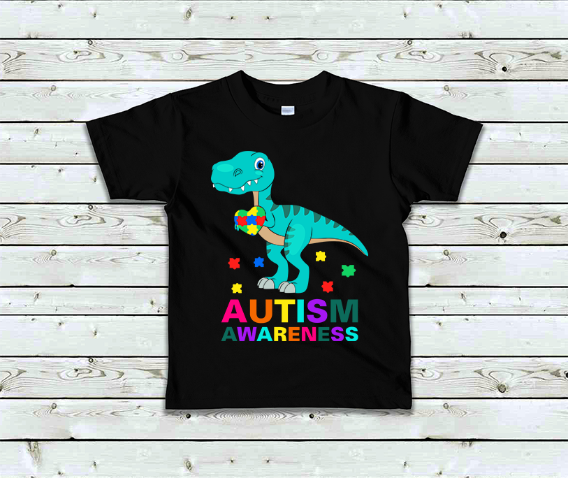 " Dino - Autism Awareness" Kids T-Shirt