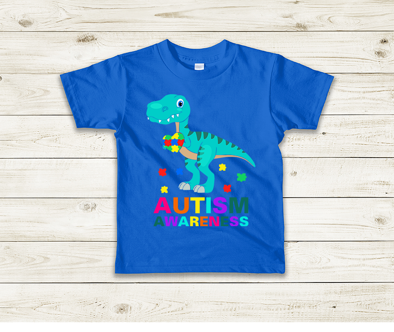 " Dino - Autism Awareness" Kids T-Shirt