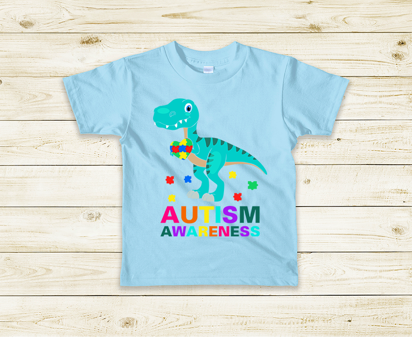 " Dino - Autism Awareness" Kids T-Shirt