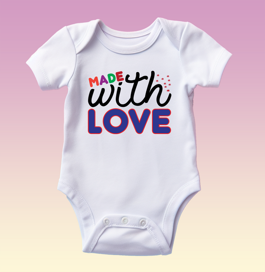 "Made with Love" Baby Onesie