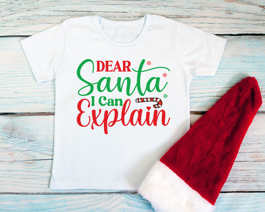 "Dear Santa, I Can Explain" Kids T-Shirt
