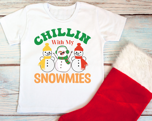 "Chilin With My Snowmies" Kids T-Shirt