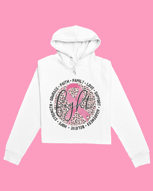 "Fight - Courage, Faith, Family, Support" - Breast Cancer Awareness Sweatshirt