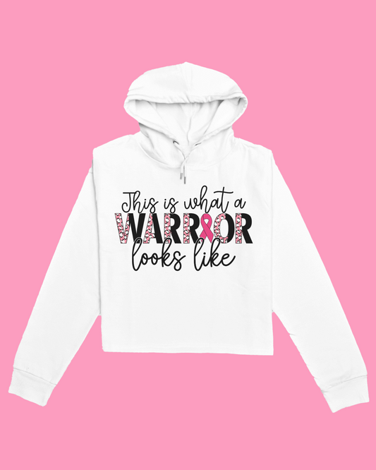 "This is what a WARRIOR looks like" - Breast Cancer Awareness Sweatshirt