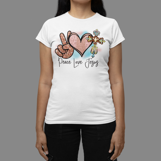 "Peace Love Jesus" Christian T-Shirt