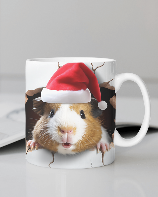 "Hamster With Santa Hat" 12 Oz Mug