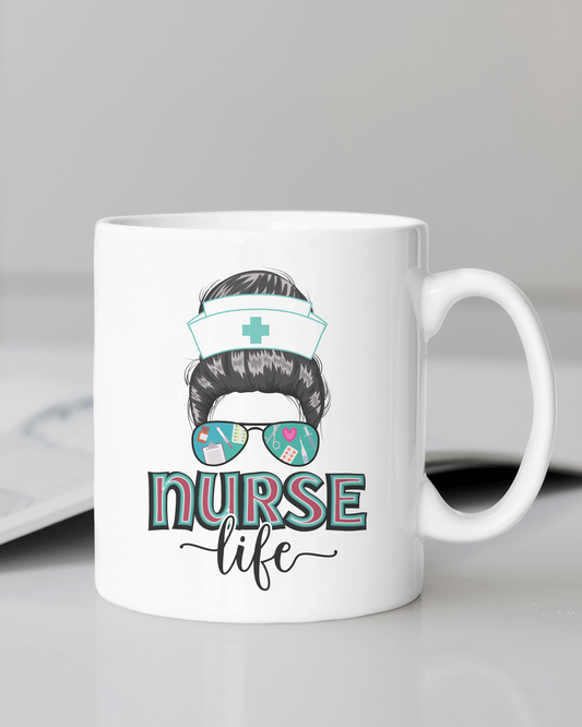 "Nurse Life" 12 or 15 oz. mug
