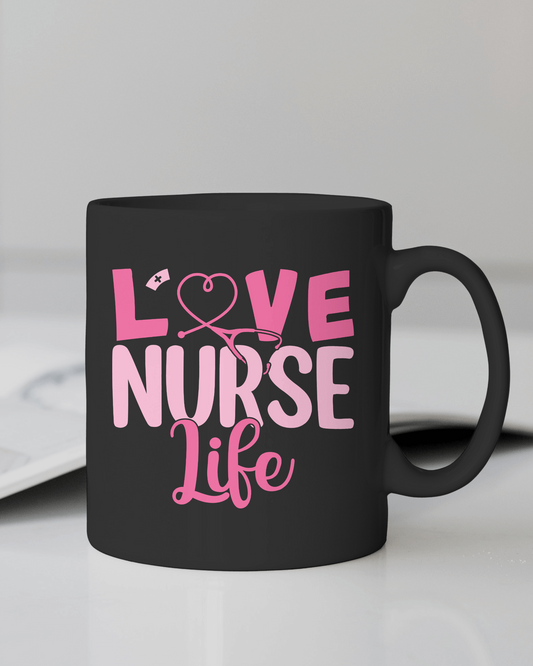"Love Nurse Life" 12 or 15 oz. mug
