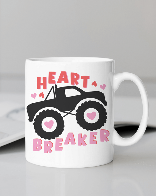 "Heart Breaker" 12 oz and 15 oz. mug.