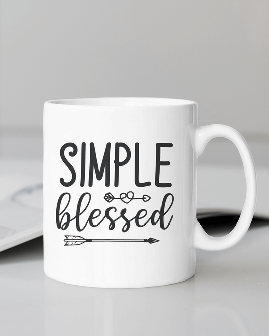 Simple Blessed Coffee Mug 12 or 15 oz.