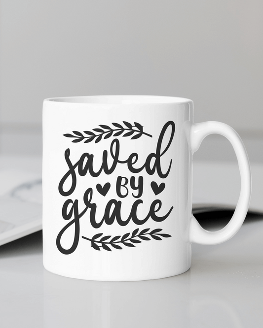 Saved By Grace Coffee Mug 12 or 15 oz.
