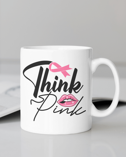 "Think Pink" 12 oz Mug.