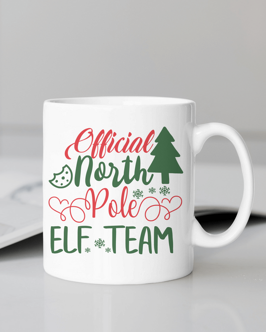 "Official North Pole Elf Team" 12 Oz Mug