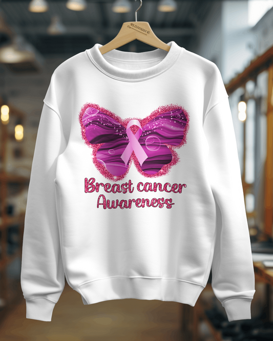 Butterfly "Breast Cancer Awareness " Sweatshirt