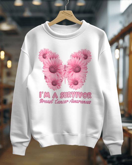 "I'm A Survivor Breast Cancer Awareness" Sweatshirt