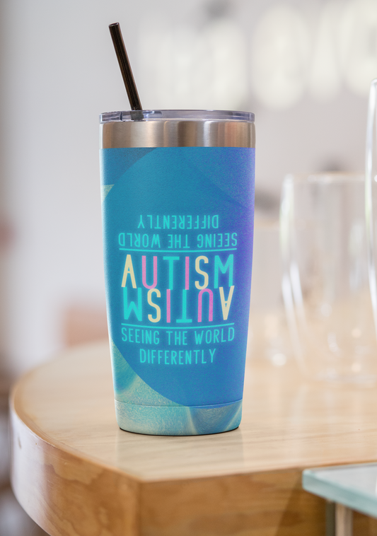 "Autism Seeing the World Differently" 20 or 30 oz. Tumblers.