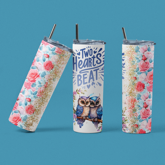 "Two Hearts Beat" 20 or 30 oz. Tumbler.