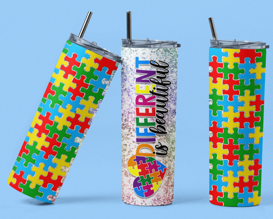 "Different Is Beautiful" 20 or 30 oz. Tumblers
