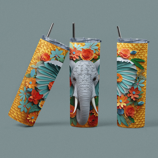 "3D Paper Quill Animal" 20 and 30 oz. Tumblers.