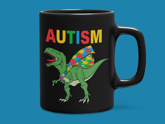 "Autism Dinosaur" Mug 12 or 15 oz.