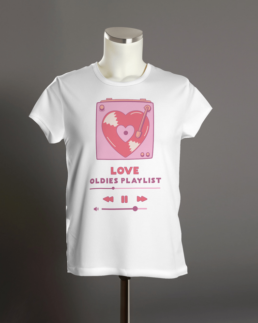 "LOVE" Oldies Playlist" T-Shirt.