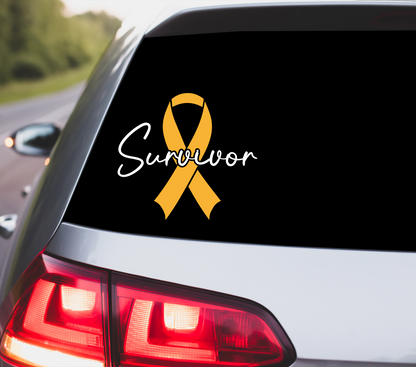 "Survivor" Kids Cancer Support Decal