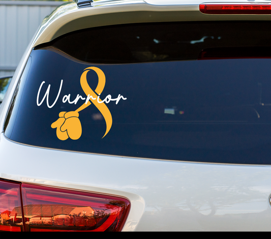 "Warrior" Kids Cancer Support Decal