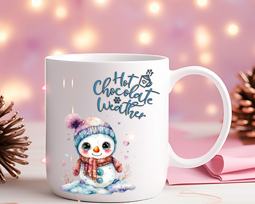 "Hot Chocolate Weather" 12 oz Mug