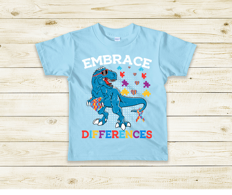 Embrace Differeces Kids Autism T-Shirt