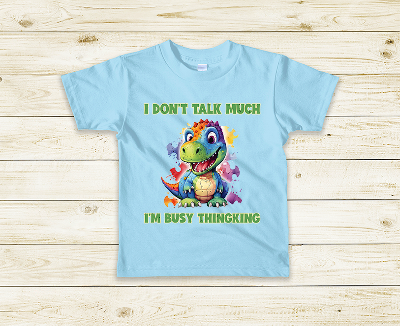 I Don't Talk Much I'm Busy Thinking - Kids Autism T-Shirt