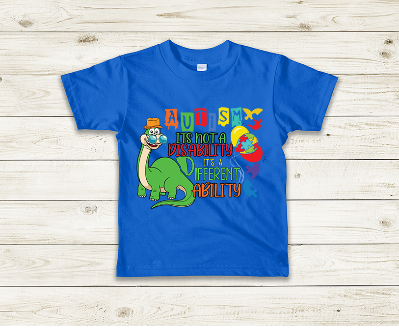 "Autism is Not a Disability it's a Different Ability" Kids T-Shirt