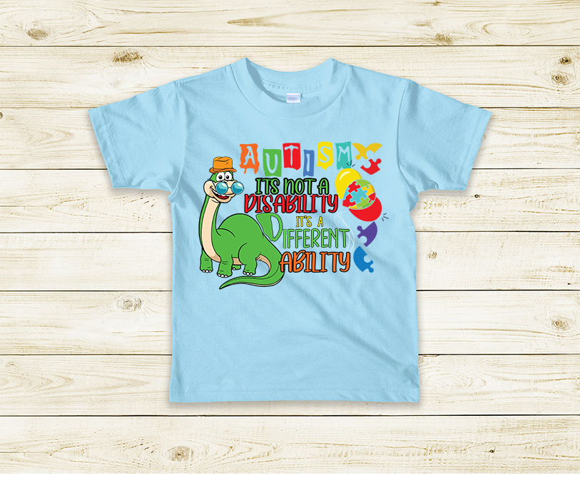 "Autism is Not a Disability it's a Different Ability" Kids T-Shirt