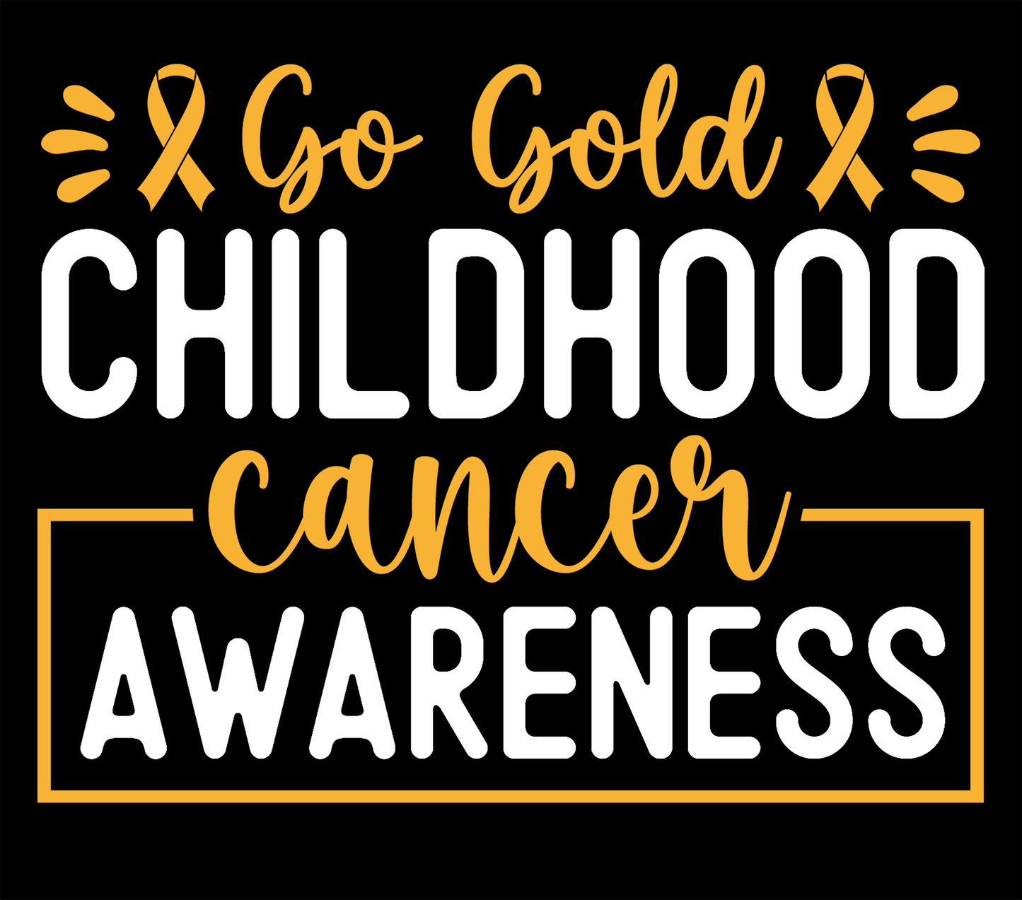 "Go Gold Childhood Cancer Awareness" Decal