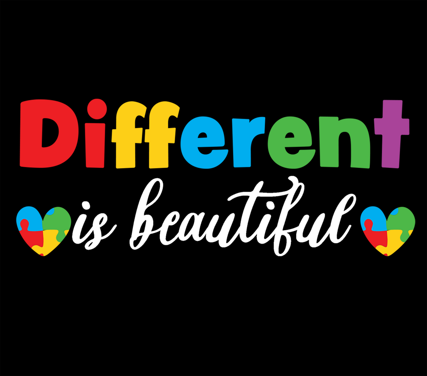 "Different Is Beautiful" Autism Decal