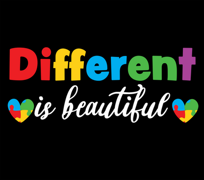 "Different Is Beautiful" Autism Decal