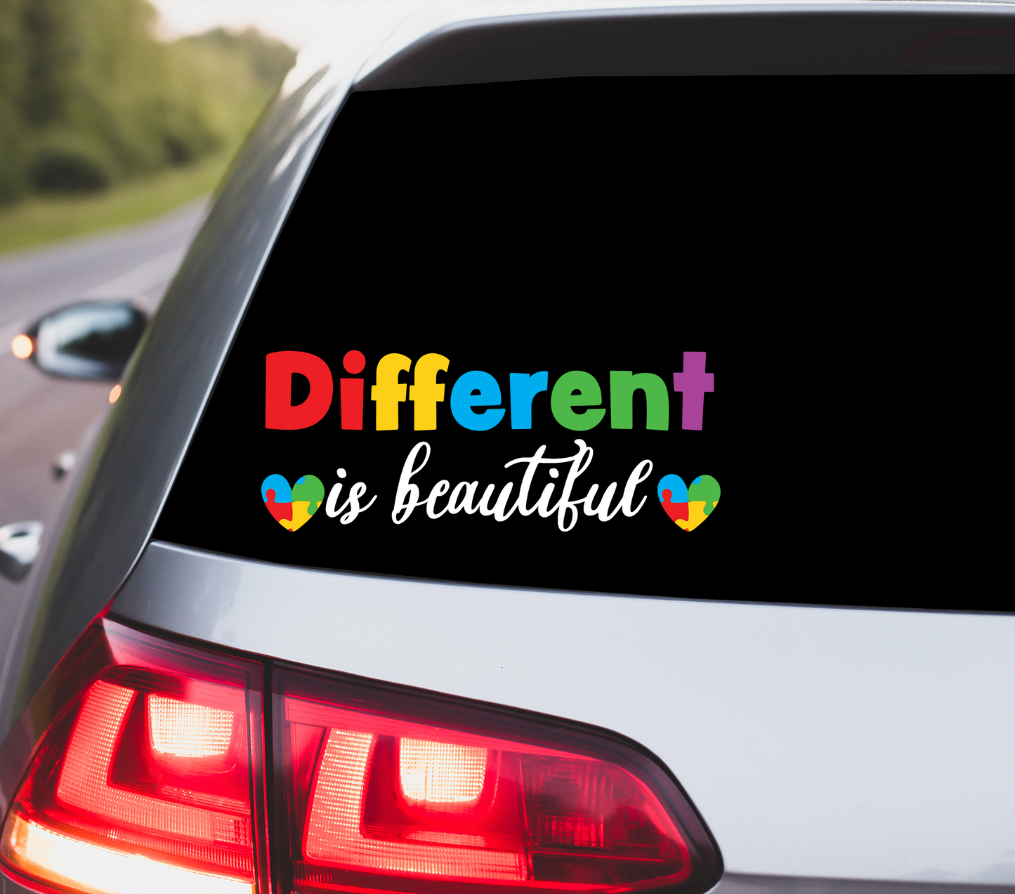 "Different Is Beautiful" Autism Decal