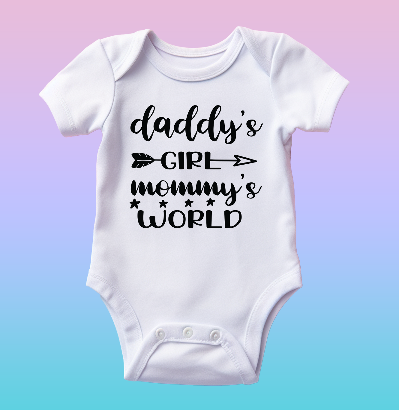 "Daddy's Girl, Mommy's World" Baby Onesie