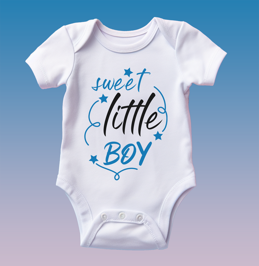 "Sweet Little Boy" Baby Onesie