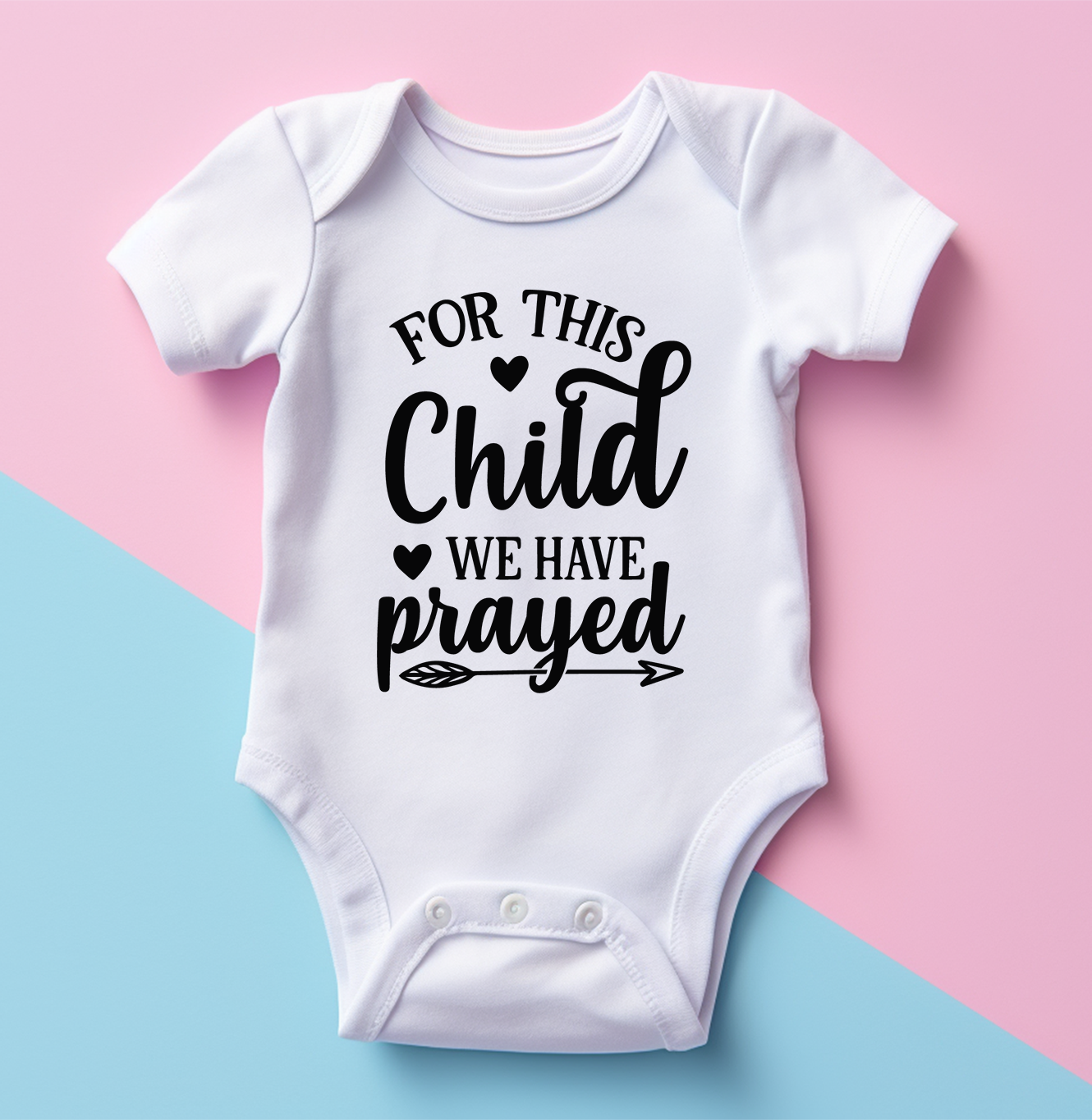 "For This Child We Have Prayed" Baby Onesie