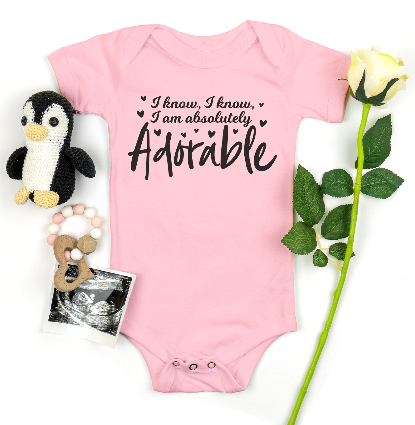 "I Know, I Know I am Absolutely Adorable" Baby Onesie