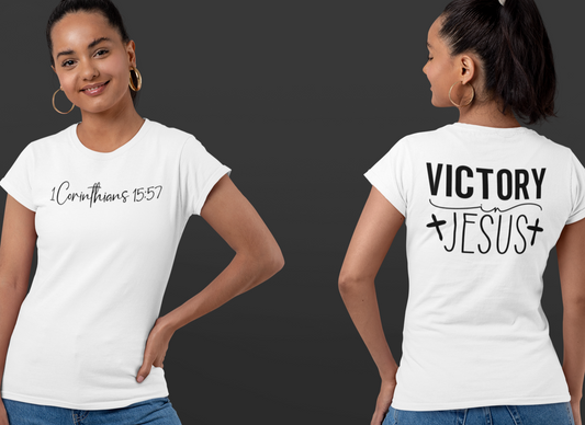 "Victory Jesus - 1 Corinthians 15:57" T-Shirt