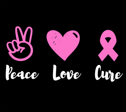 Peace Love Cure Decal