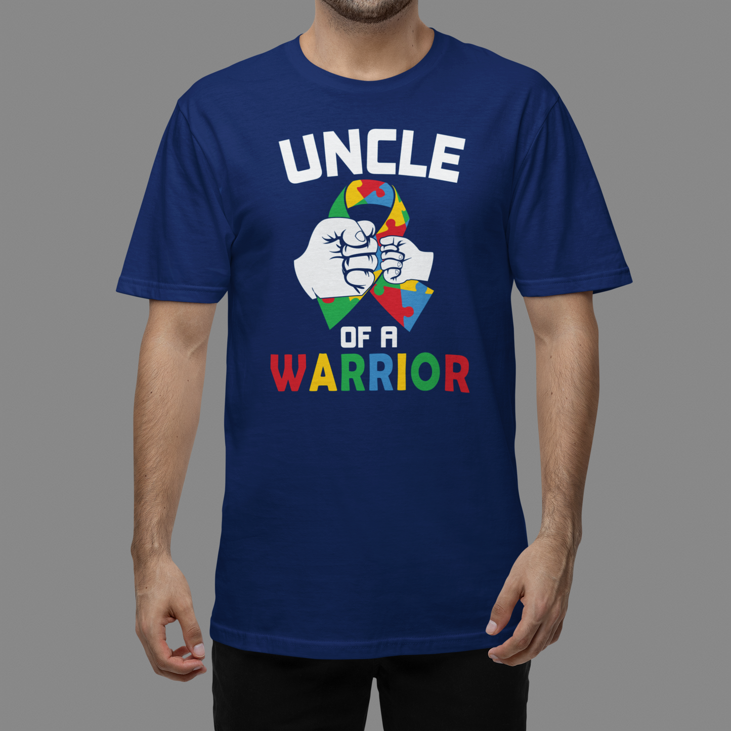 "Uncle Of A Warrior" - Autism T-Shirt