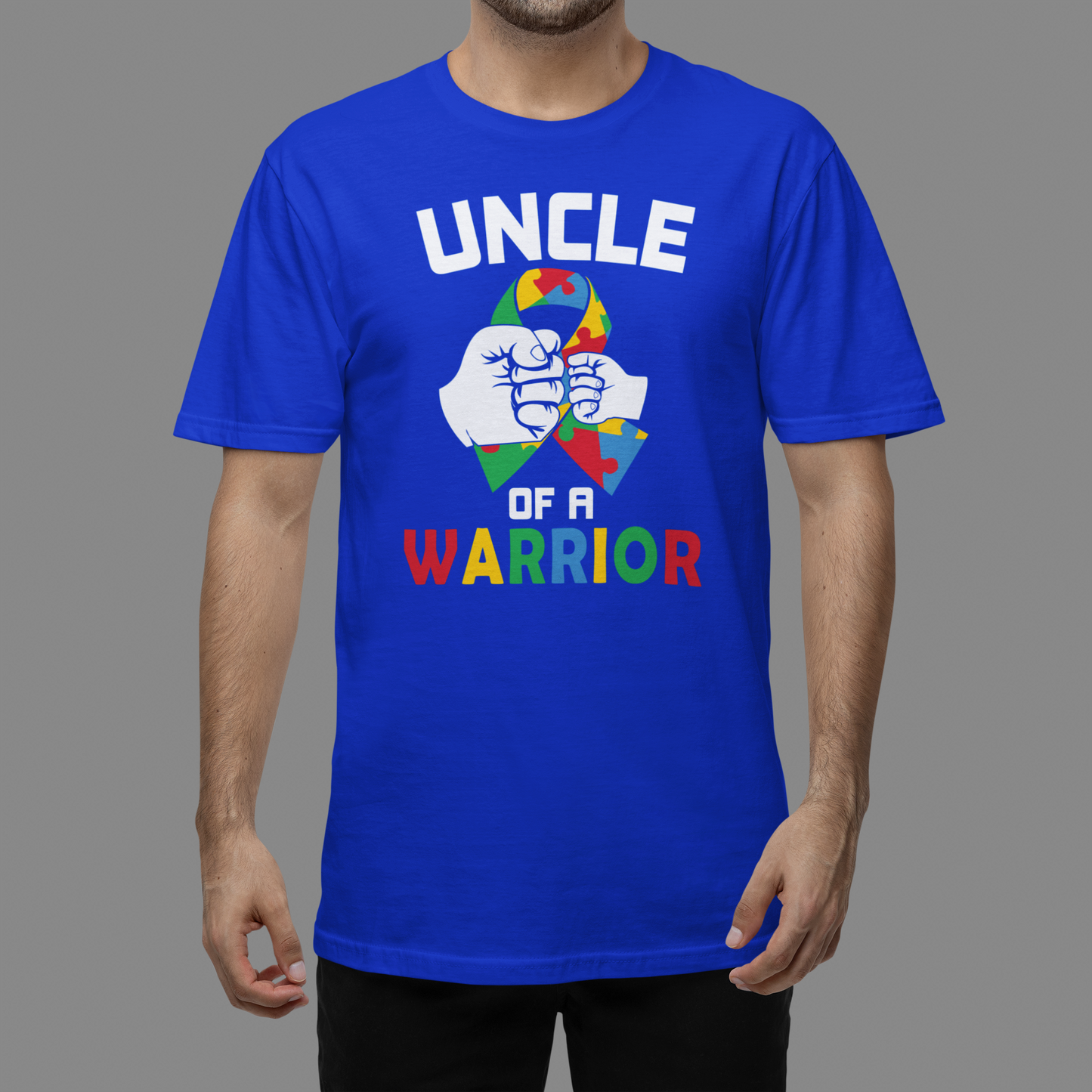 "Uncle Of A Warrior" - Autism T-Shirt