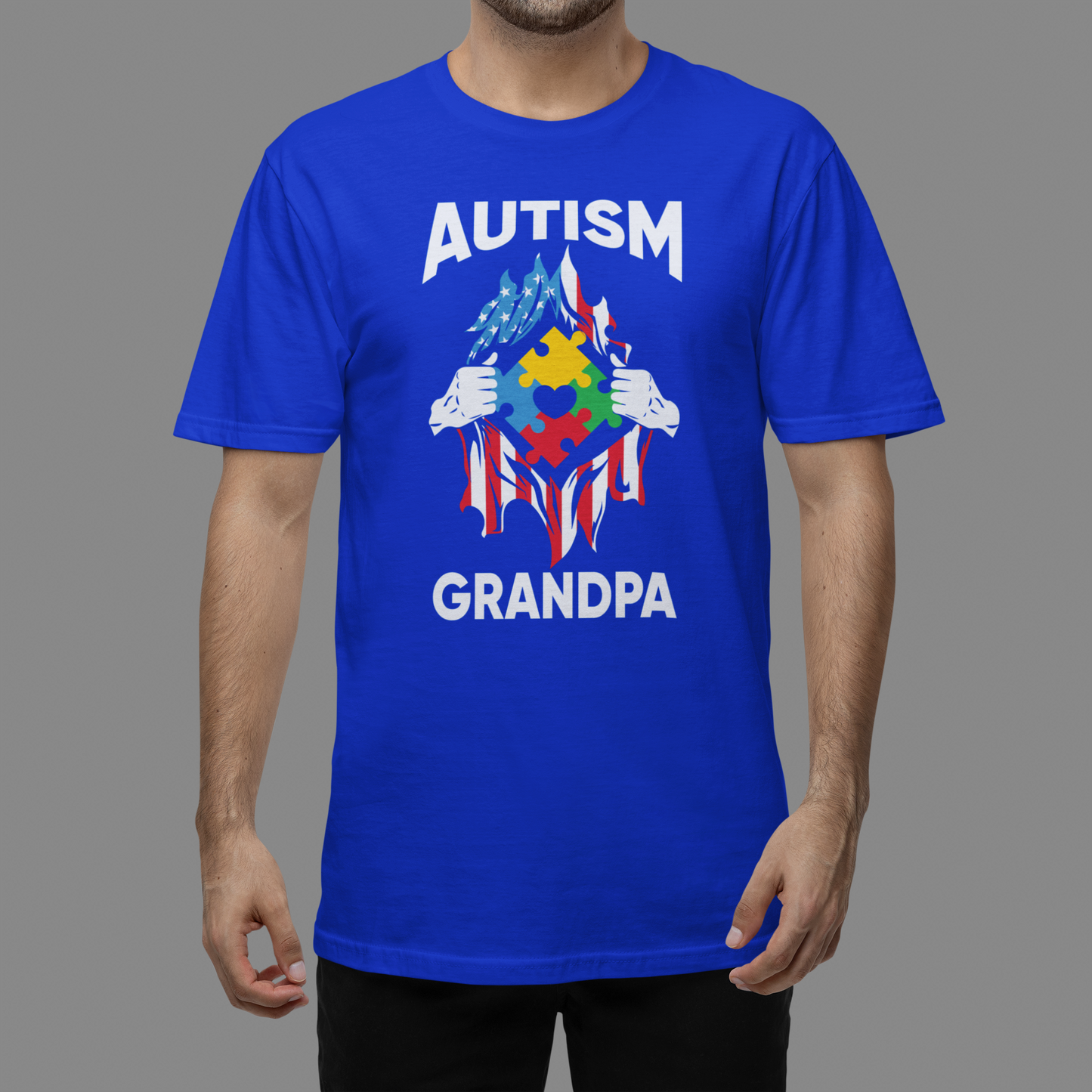 "Autism Grandpa" - Autism T-Shirt