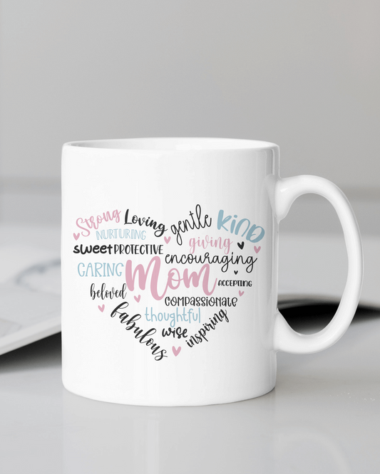 "Meaning of Mom Word Art" Mug 12 or 15 oz.