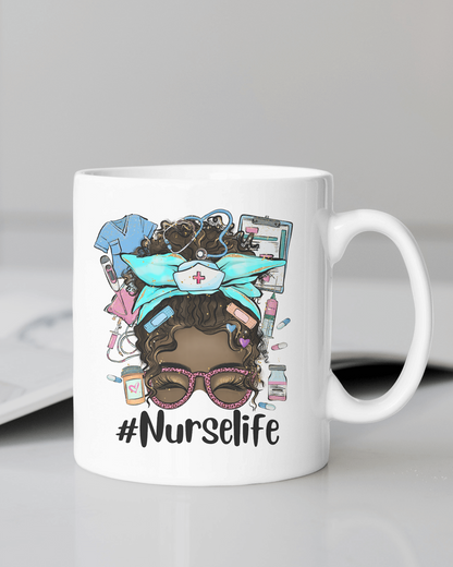 "Nurse Life" 12 or 15 oz. mug