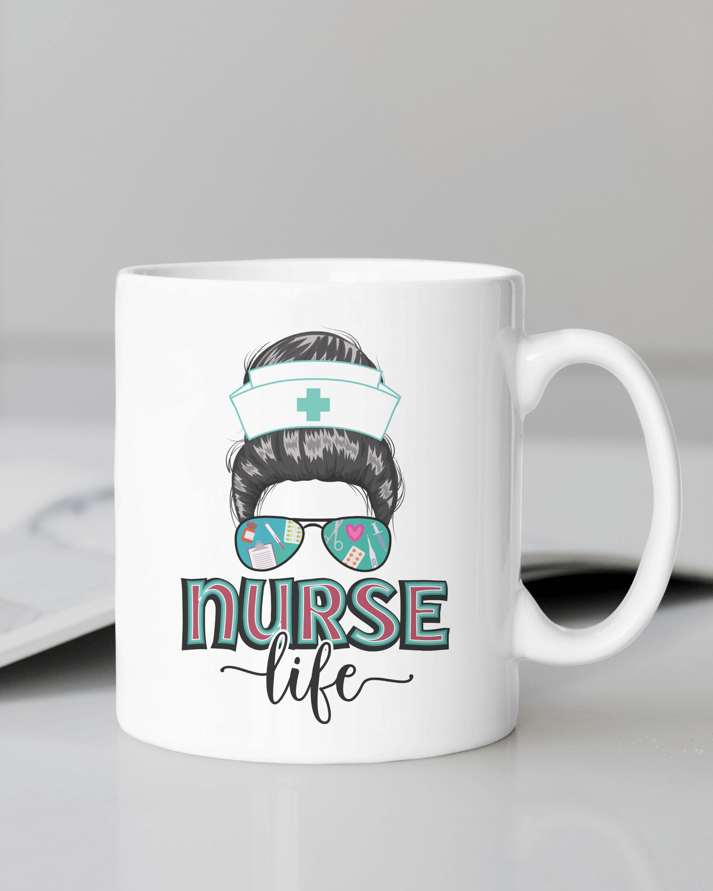 "Nurse Life" 12 or 15 oz. mug